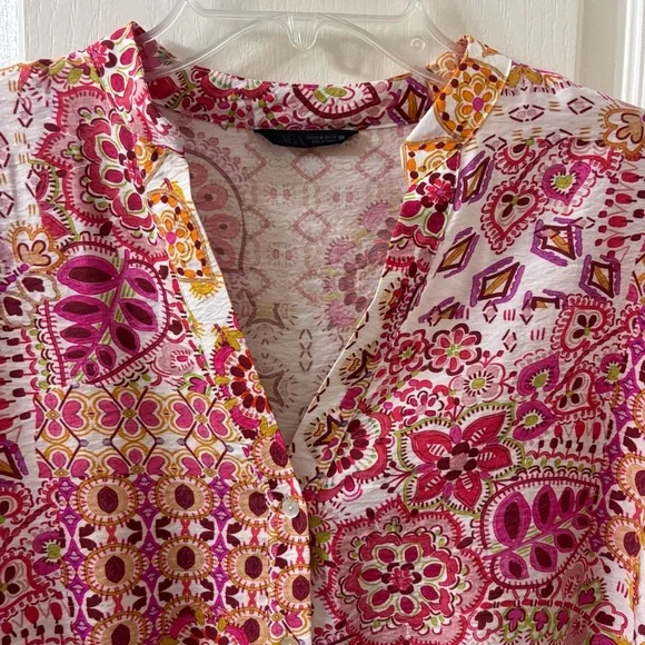 Zara Medium Patchwork Blouse Top - Picture 5 of 16